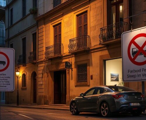 legalità del dormire in auto